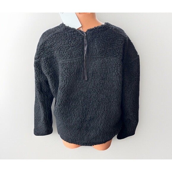 Lululemon Wool Whenever Crew Size 8 Women’s Black Sweatshirt NWT - Picture 3 of 6